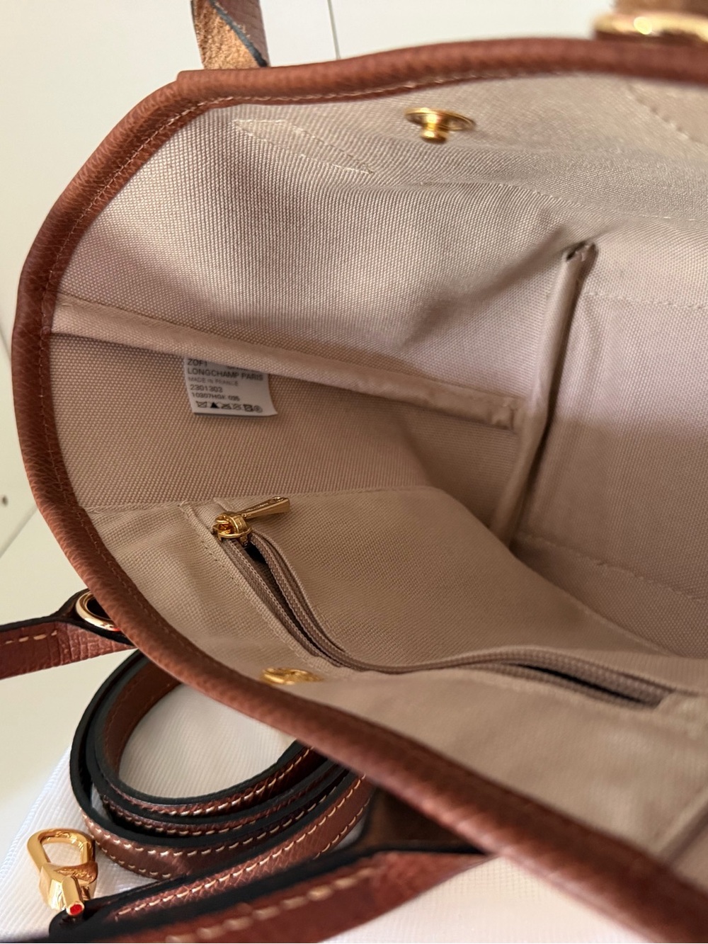 LONGCHAMP LE PLIAGE COLLECTION XS BASKET BAG BROWN NEW - Picture 8 of 13